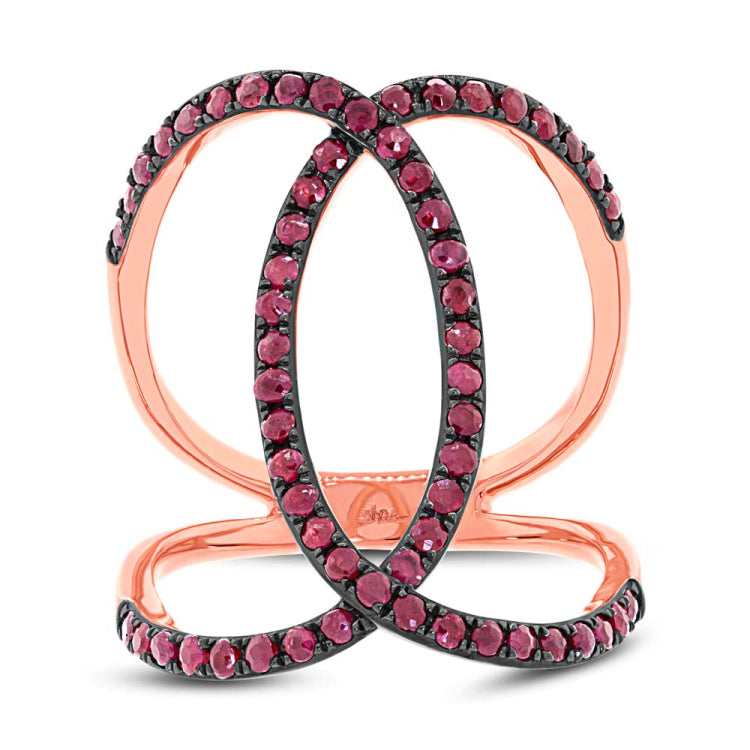 1.00ct Ruby 14k Rose Gold Lady's Ring