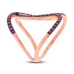 1.00ct Ruby 14k Rose Gold Lady's Ring