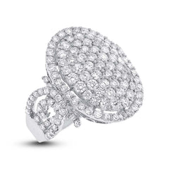 3.76ct 18k White Gold Diamond Lady's Ring