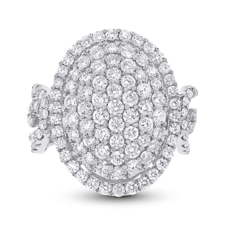3.76ct 18k White Gold Diamond Lady's Ring
