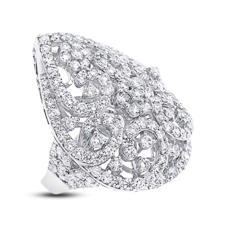 5.24ct 18k White Gold Diamond Lady's Ring