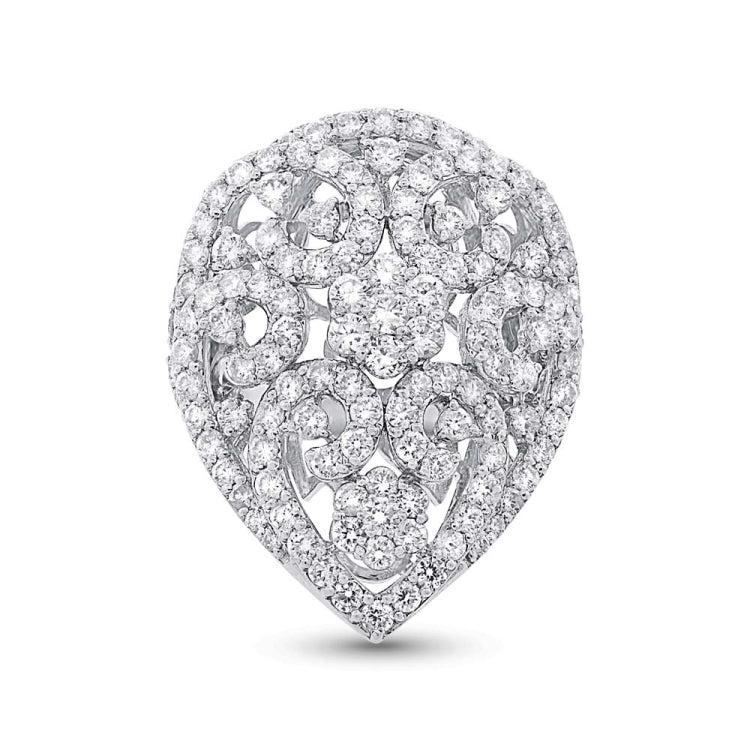 5.24ct 18k White Gold Diamond Lady's Ring
