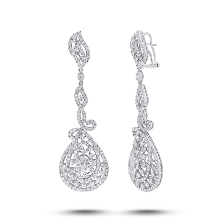 8.74ct 18k White Gold Diamond Earring