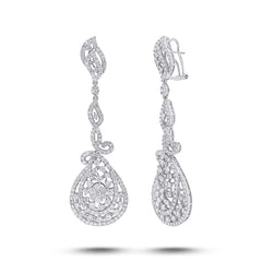 8.74ct 18k White Gold Diamond Earring