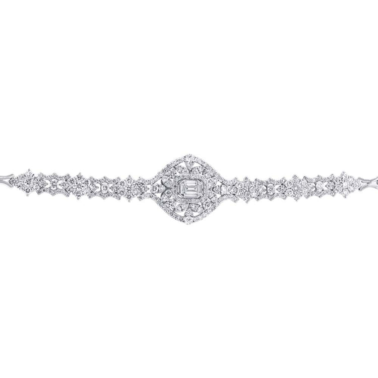 6.19ct 18k White Gold Diamond Lady's Bracelet