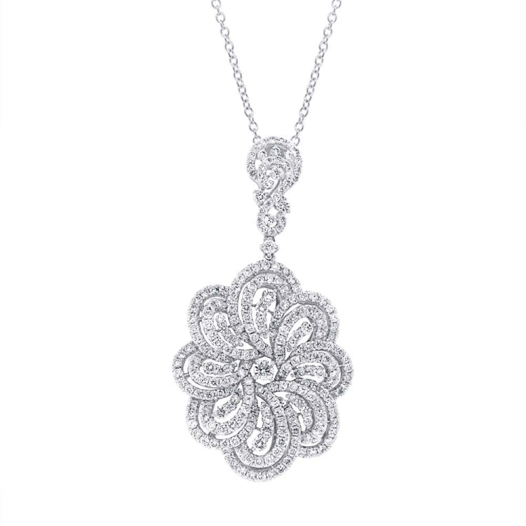 5.30ct 18k White Gold Diamond Pendant