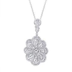 5.30ct 18k White Gold Diamond Pendant