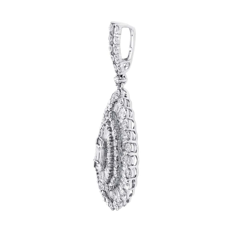 4.19ct 18k White Gold Diamond Pendant