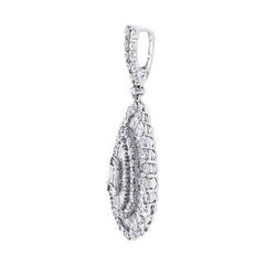 4.19ct 18k White Gold Diamond Pendant