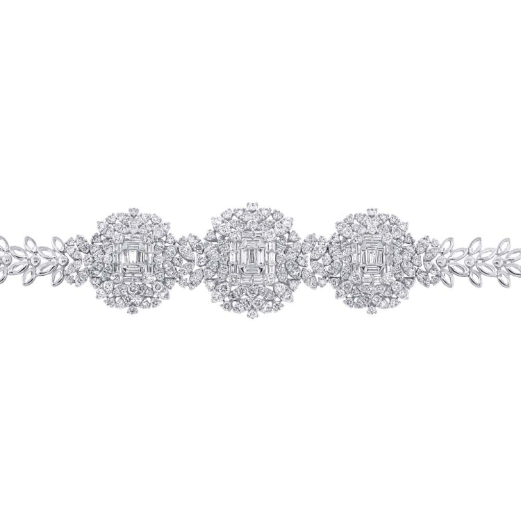 7.18ct 18k White Gold Diamond Lady's Bracelet