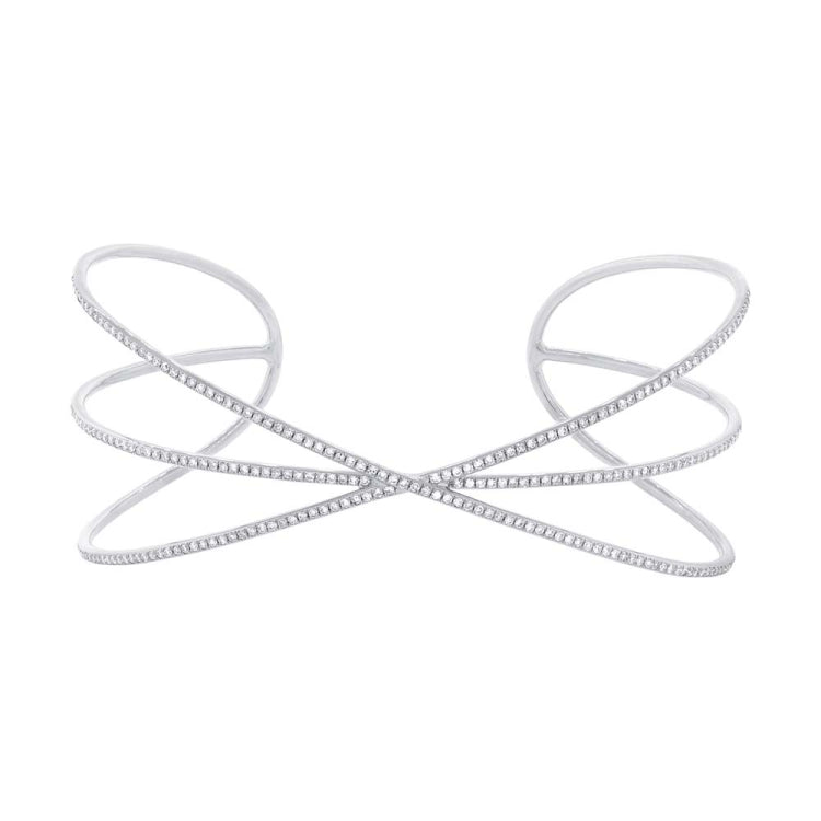 0.44ct 14k White Gold Diamond Bangle