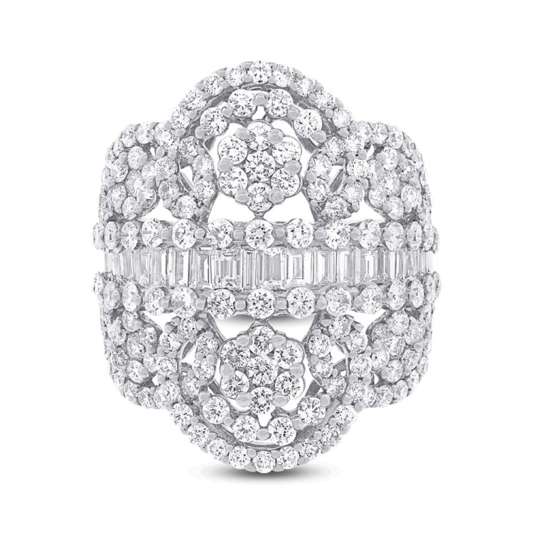 3.63ct 18k White Gold Diamond Lady's Ring