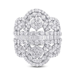 3.63ct 18k White Gold Diamond Lady's Ring