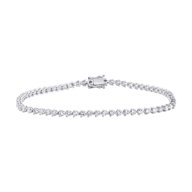 2.71ct 18k White Gold Diamond Tennis Bracelet