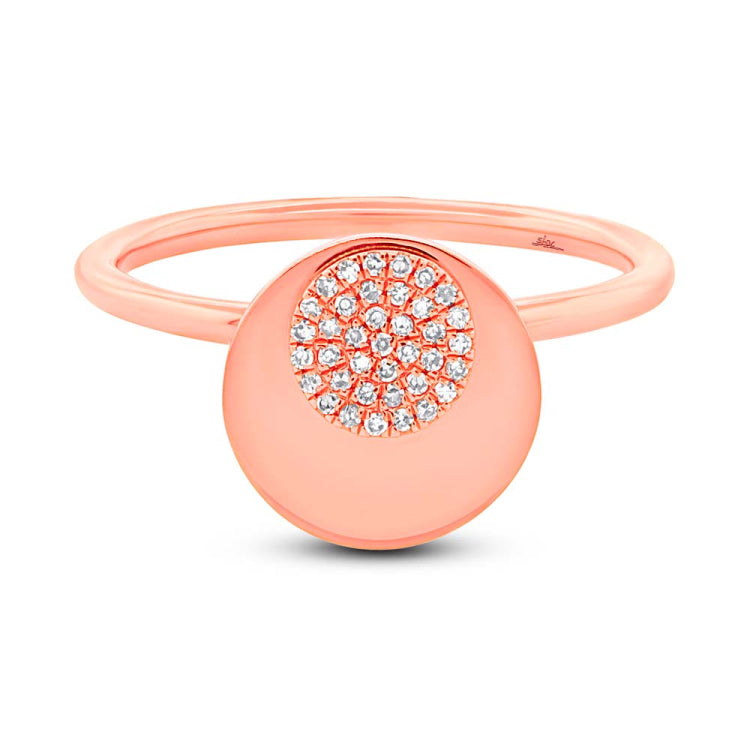 0.08ct 14k Rose Gold Diamond Circle Ring