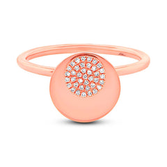 0.08ct 14k Rose Gold Diamond Circle Ring