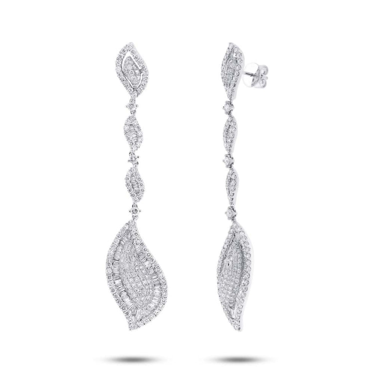 6.18ct 18k White Gold Diamond Earring