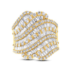 4.10ct 18k Yellow Gold Diamond Baguette Lady's Ring