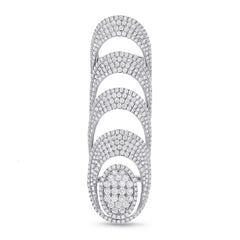 5.19ct 14k White Gold Diamond Lady's Ring