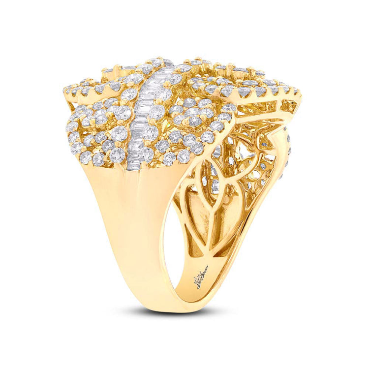 3.63ct 18k Yellow Gold Diamond Lady's Ring