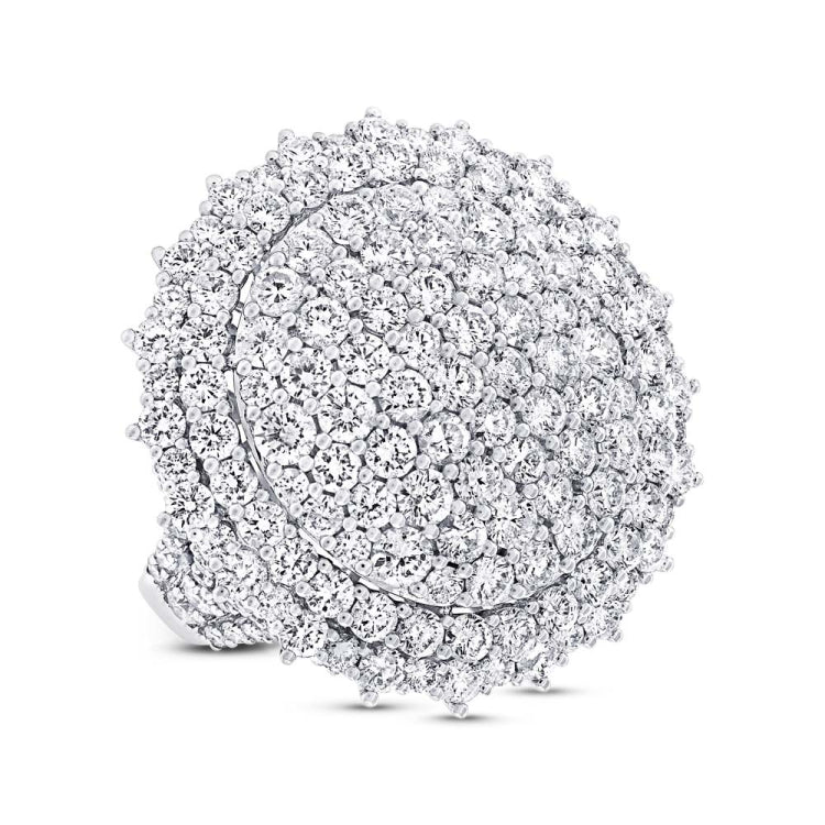 5.10ct 18k White Gold Diamond Pave Lady's Ring