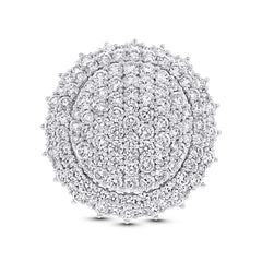 5.10ct 18k White Gold Diamond Pave Lady's Ring