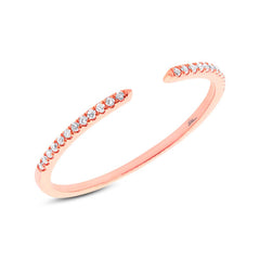 0.07ct 14k Rose Gold Diamond Lady's Ring Size 6