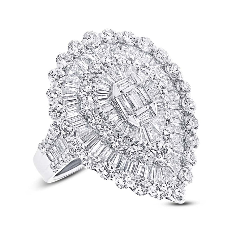 4.83ct 18k White Gold Diamond Lady's Ring