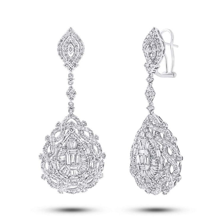 7.17ct 18k White Gold Diamond Earring