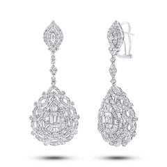 7.17ct 18k White Gold Diamond Earring