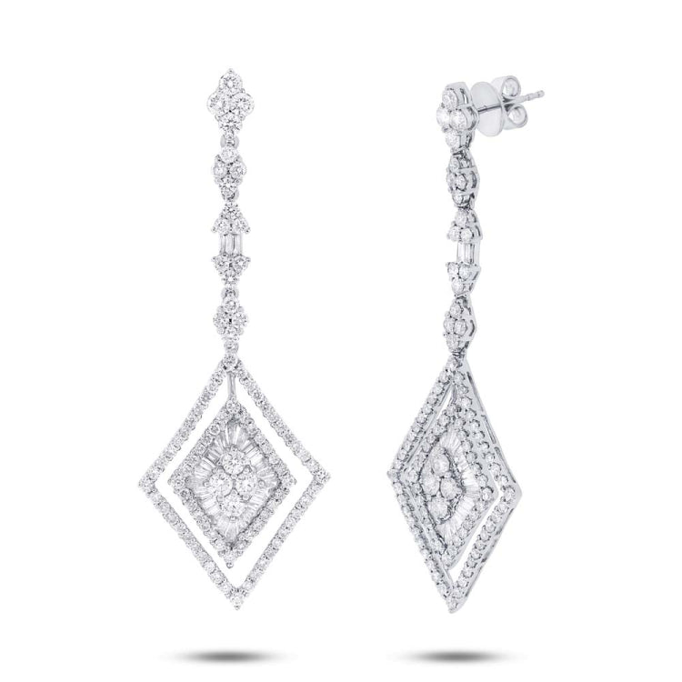 4.98ct 18k White Gold Diamond Earring