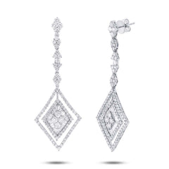 4.98ct 18k White Gold Diamond Earring