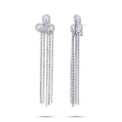 11.27ct 18k White Gold Diamond Chandelier Earring