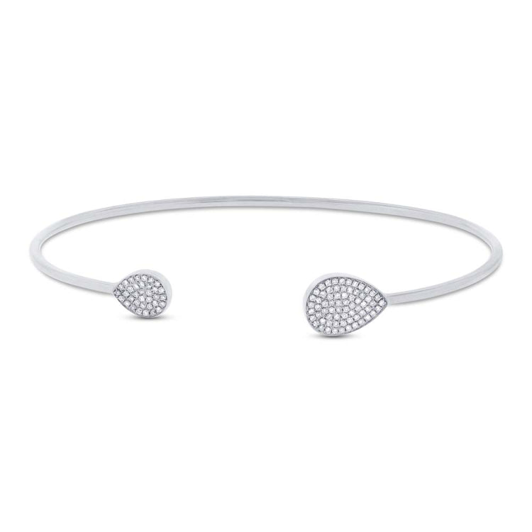 0.25ct 14k White Gold Diamond Bangle