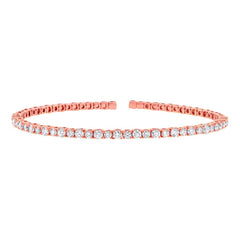 1.91ct 14k Rose Gold Diamond Bangle