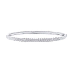 0.48ct 14k White Gold Diamond Bangle
