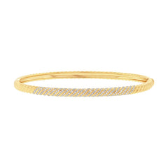 0.48ct 14k Yellow Gold Diamond Bangle