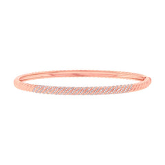 0.48ct 14k Rose Gold Diamond Bangle