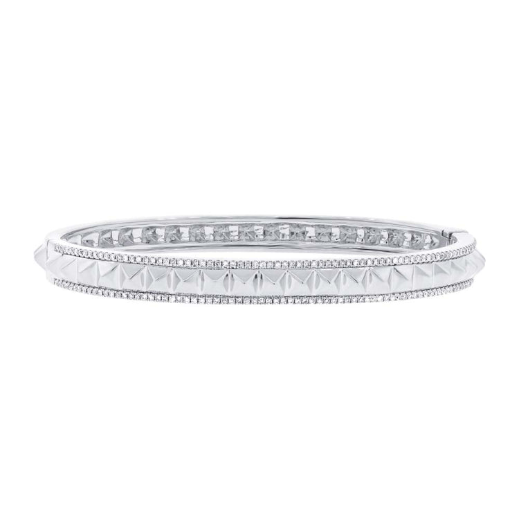 0.50ct 14k White Gold Diamond Bangle