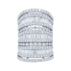 5.86ct 18k White Gold Diamond Lady's Ring Size 6