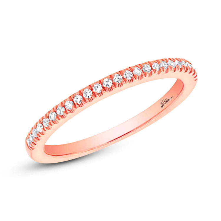 0.08ct 14k Rose Gold Diamond Lady's Band Size 3