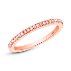 0.08ct 14k Rose Gold Diamond Lady's Band Size 3