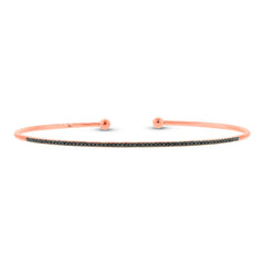 0.17ct 14k Rose Gold Black Diamond Bangle