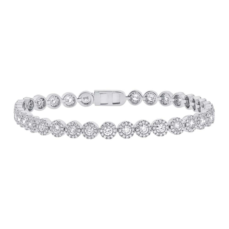3.79ct 14k White Gold Diamond Lady's Bracelet