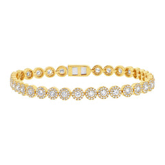 3.79ct 14k Yellow Gold Diamond Lady's Bracelet