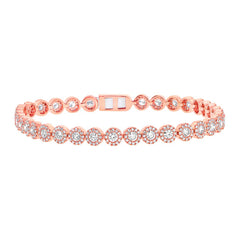 3.79ct 14k Rose Gold Diamond Lady's Bracelet