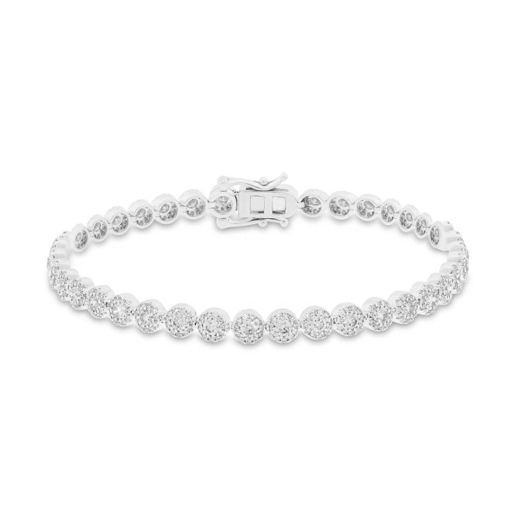 3.03ct 14k White Gold Diamond Lady's Bracelet