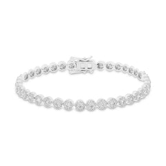 3.03ct 14k White Gold Diamond Lady's Bracelet