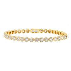 3.03ct 14k Yellow Gold Diamond Lady's Bracelet