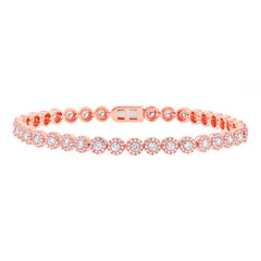 3.03ct 14k Rose Gold Diamond Lady's Bracelet